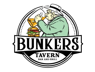 Bunkers Tavern  logo design by gogo