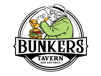 Bunkers Tavern  logo design by gogo