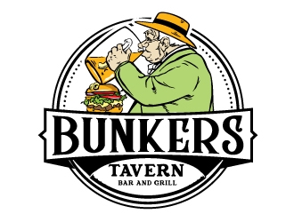 Bunkers Tavern  logo design by gogo