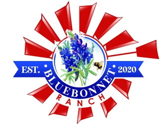 Bluebonnet Ranch logo design by Suvendu