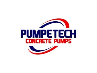 PUMPTECH CONCRETE PUMPS logo design by aryamaity