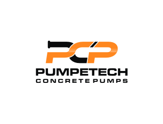 PUMPTECH CONCRETE PUMPS logo design by mbamboex