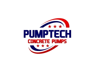 PUMPTECH CONCRETE PUMPS logo design by aryamaity