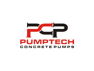 PUMPTECH CONCRETE PUMPS logo design by amsol