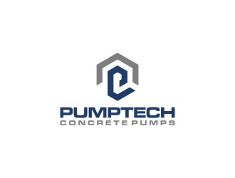 PUMPTECH CONCRETE PUMPS logo design by RIANW