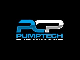 PUMPTECH CONCRETE PUMPS logo design by agil