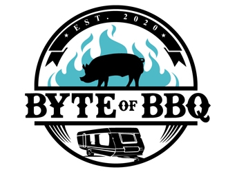 Byte of BBQ logo design by DreamLogoDesign