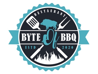 Byte of BBQ logo design by DreamLogoDesign