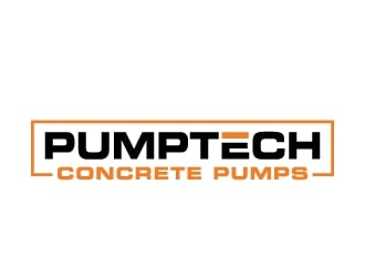 PUMPTECH CONCRETE PUMPS logo design by jaize