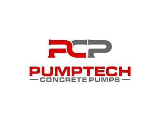 PUMPTECH CONCRETE PUMPS logo design by done