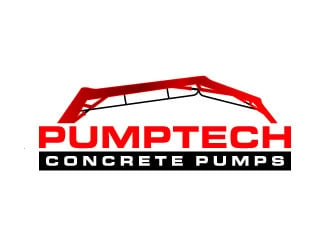 PUMPTECH CONCRETE PUMPS logo design by daywalker