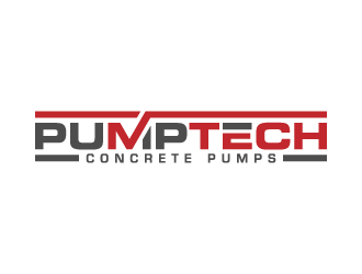 PUMPTECH CONCRETE PUMPS logo design by denfransko