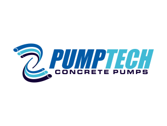 PUMPTECH CONCRETE PUMPS logo design by ekitessar