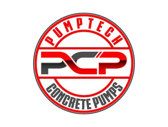 PUMPTECH CONCRETE PUMPS logo design by daywalker