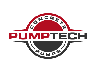 PUMPTECH CONCRETE PUMPS logo design by denfransko