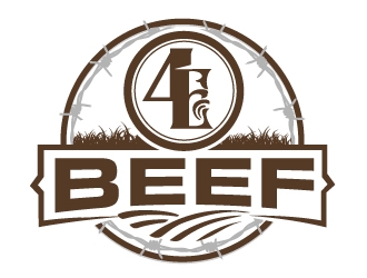 4E Beef logo design by AamirKhan