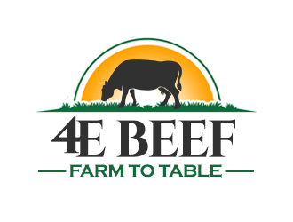 4E Beef logo design by kunejo