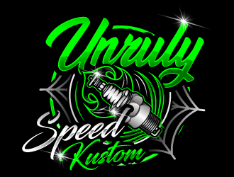 Unruly speed kustom  logo design by Suvendu