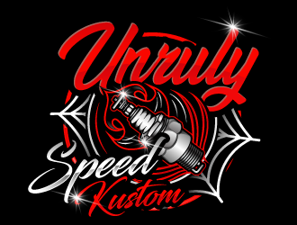 Unruly speed kustom  logo design by Suvendu