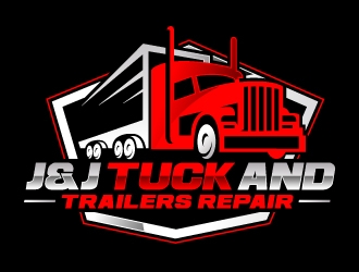 J&J TUCK AND TRAILERS REPAIR Logo Design - 48hourslogo