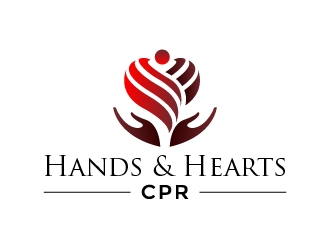 Hands and Hearts CPR logo design by BeezlyDesigns