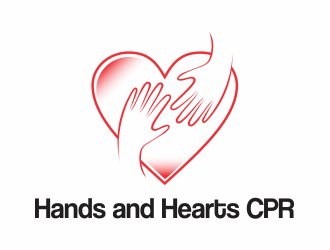 Hands and Hearts CPR logo design by up2date