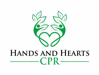 Hands and Hearts CPR logo design by up2date