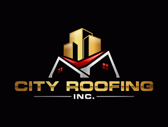 City Roofing Inc. logo design by lestatic22