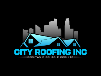 City Roofing Inc. logo design by beejo