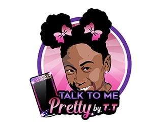 Talk To Me Pretty by.TT logo design by PrimalGraphics