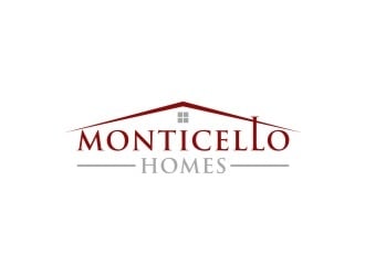 Monticello Homes logo design by logitec