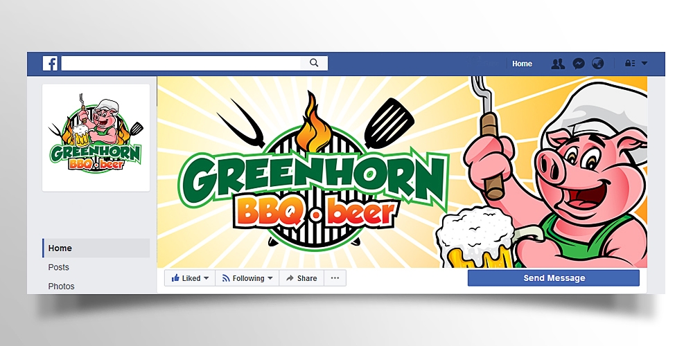 Greenhorn BBQ beer logo design by scriotx