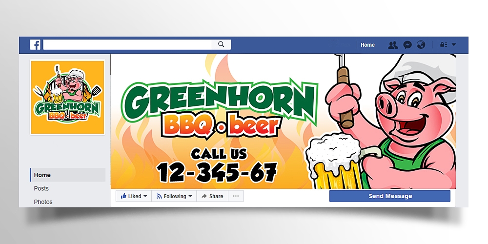 Greenhorn BBQ beer logo design by scriotx