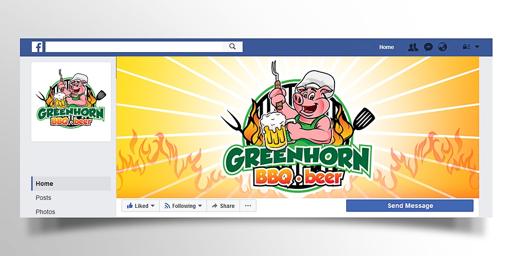 Greenhorn BBQ beer logo design by scriotx