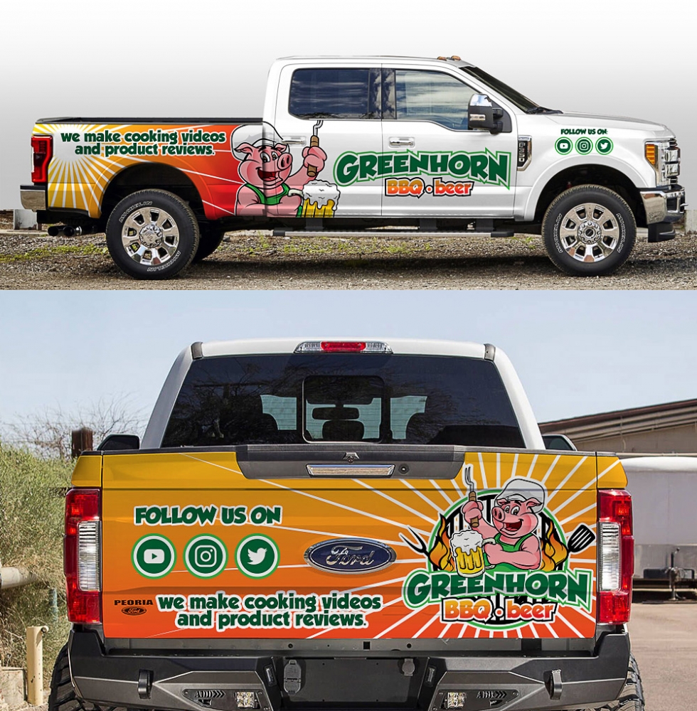 Greenhorn BBQ beer logo design by scriotx