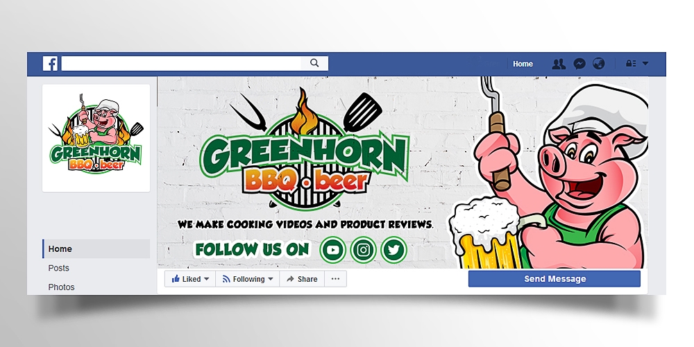 Greenhorn BBQ beer logo design by scriotx