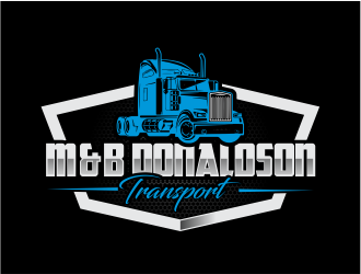 M & B Donaldson Transport  logo design by Girly