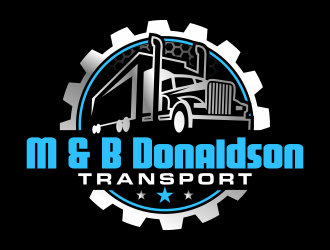 M & B Donaldson Transport  logo design by ingepro