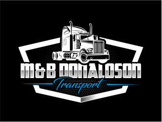 M & B Donaldson Transport  logo design by Girly