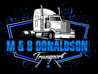 M & B Donaldson Transport  logo design by Suvendu