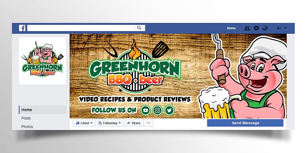 Greenhorn BBQ beer logo design by scriotx