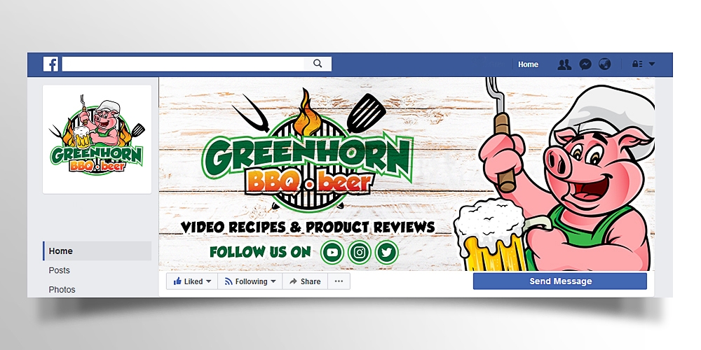 Greenhorn BBQ beer logo design by scriotx