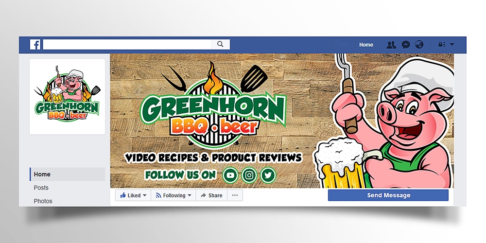 Greenhorn BBQ beer logo design by scriotx