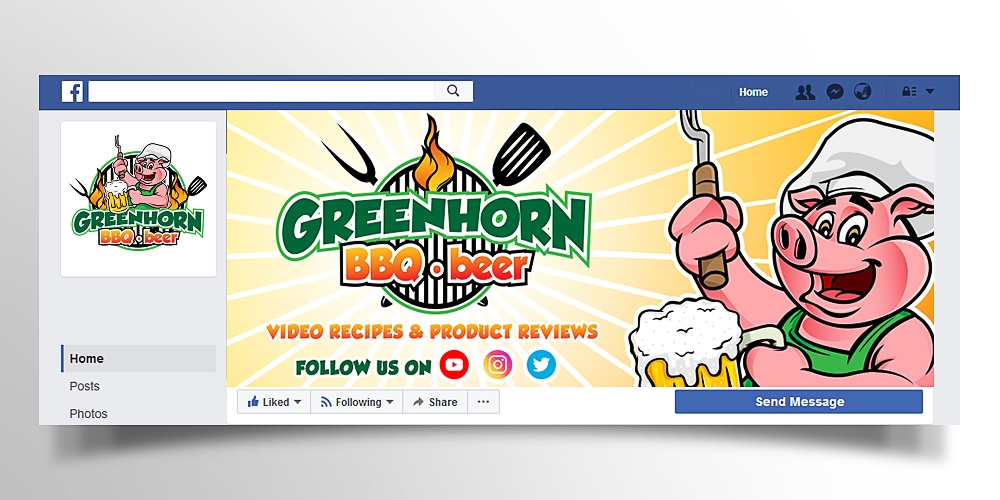 Greenhorn BBQ beer logo design by scriotx