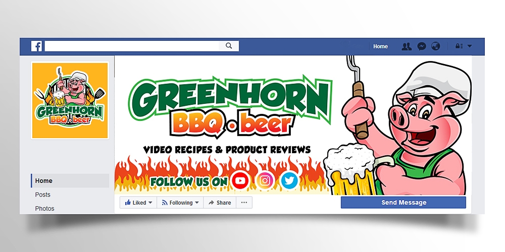 Greenhorn BBQ beer logo design by scriotx