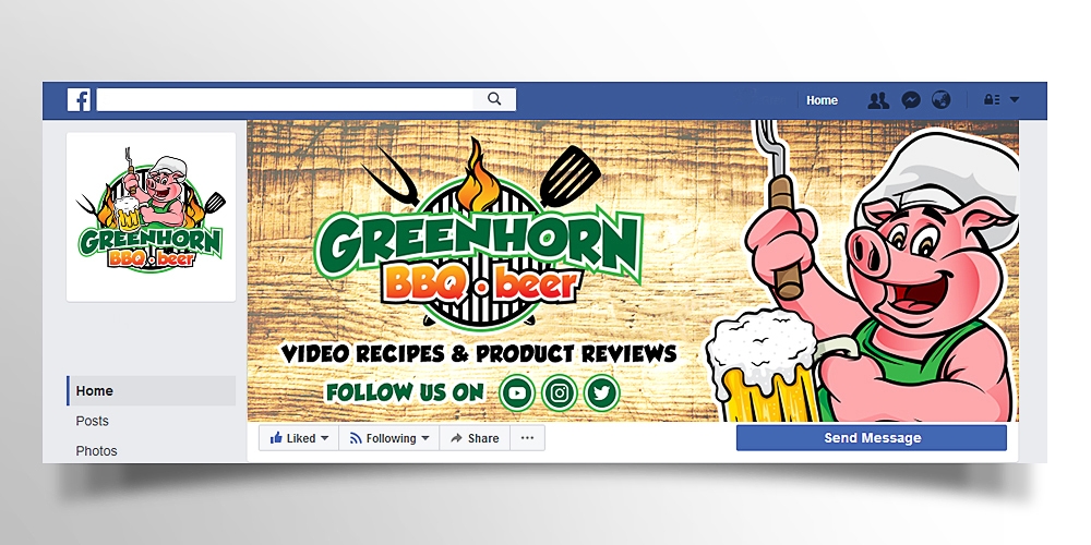 Greenhorn BBQ beer logo design by scriotx