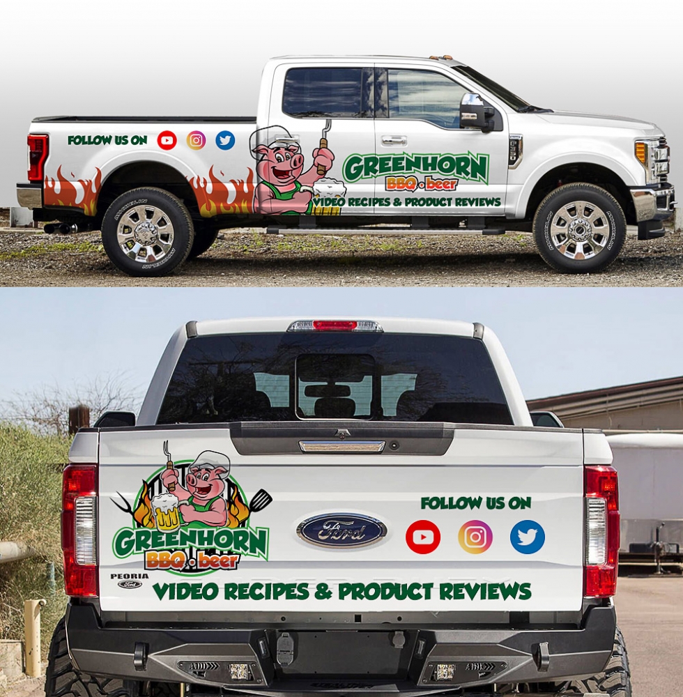 Greenhorn BBQ beer logo design by scriotx