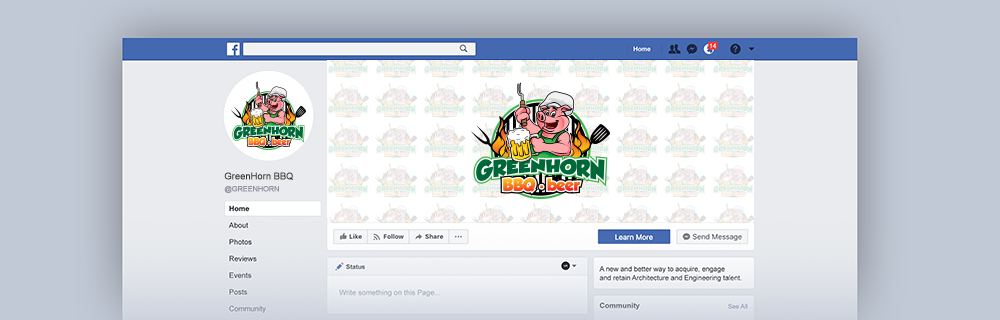 Greenhorn BBQ beer logo design by Soufiane