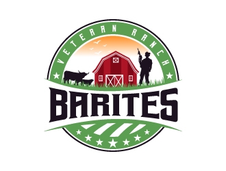 Barites Veteran Ranch logo design by Rock