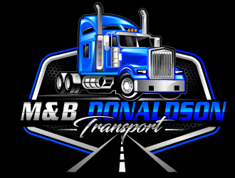 M & B Donaldson Transport  logo design by Suvendu